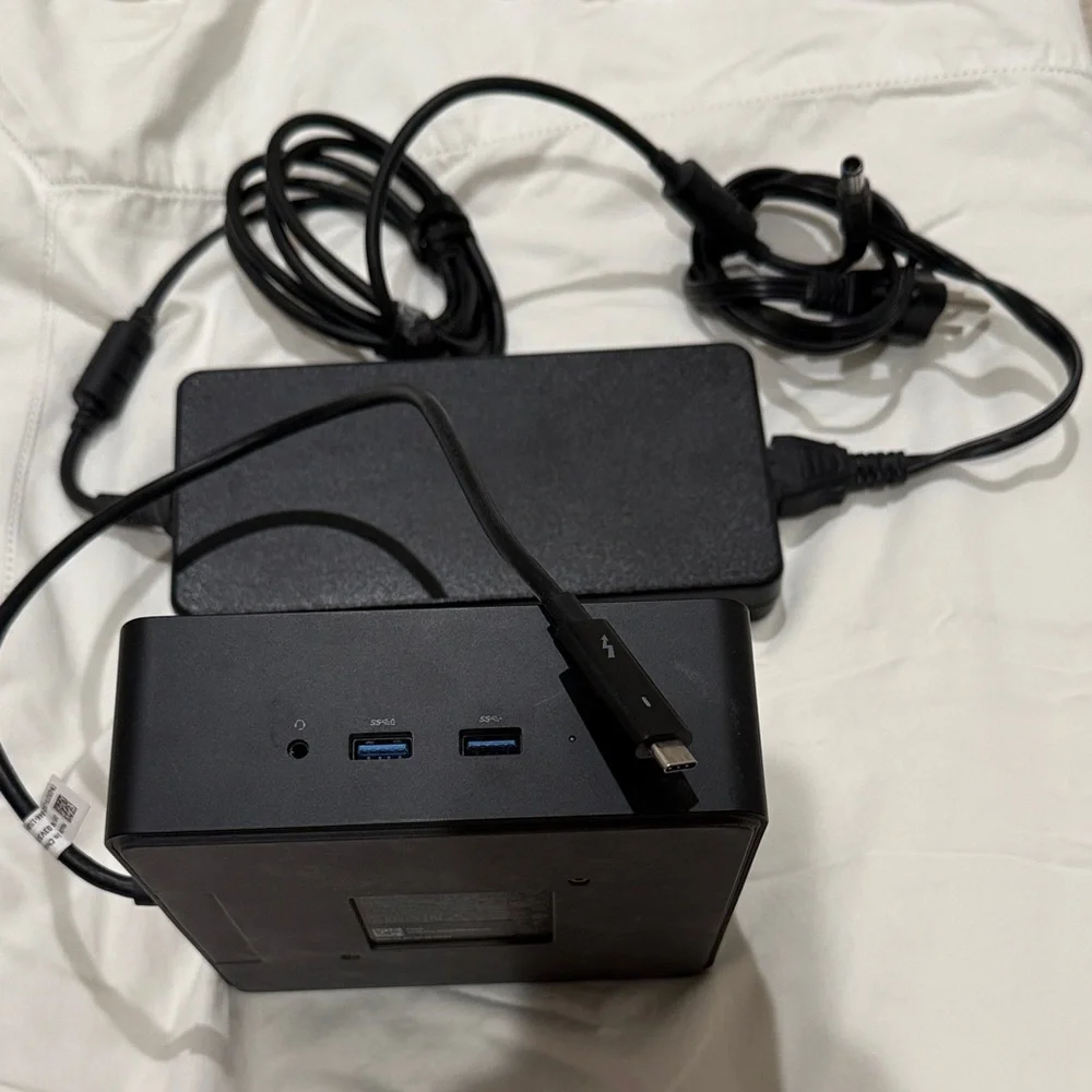 Dell Black Laptop Charger and Docking Station